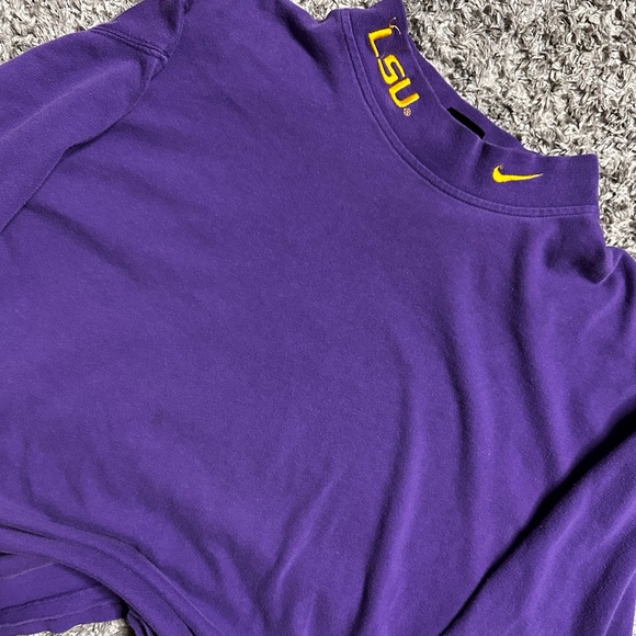 Vintage Nike LSU Mock Neck Long Sleeve Shirt - Picture 1 of 4